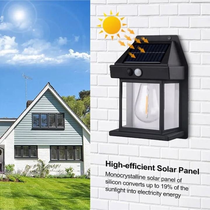 Solar-Wandlampe für den Außenbereich – Mit Bewegungsmelder & Dämmerungsautomatik