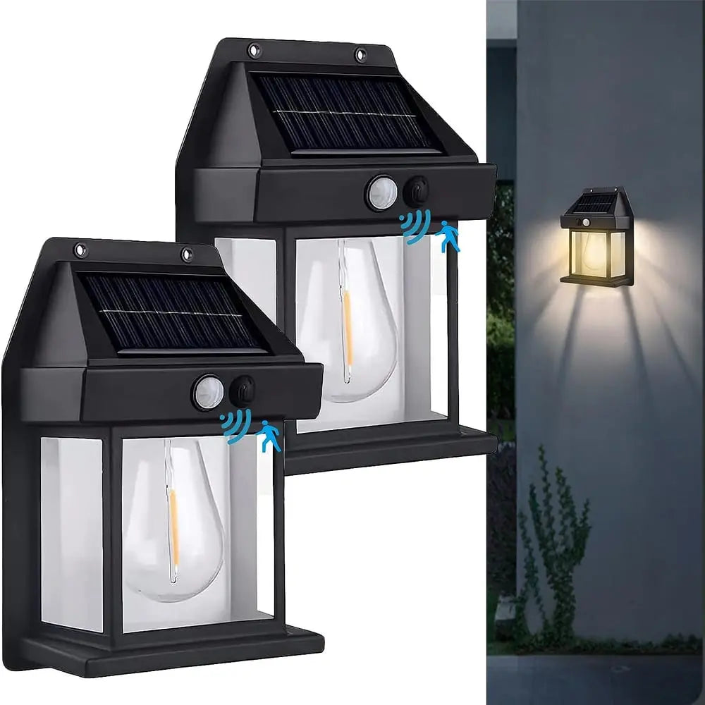 Solar-Wandlampe für den Außenbereich – Mit Bewegungsmelder & Dämmerungsautomatik