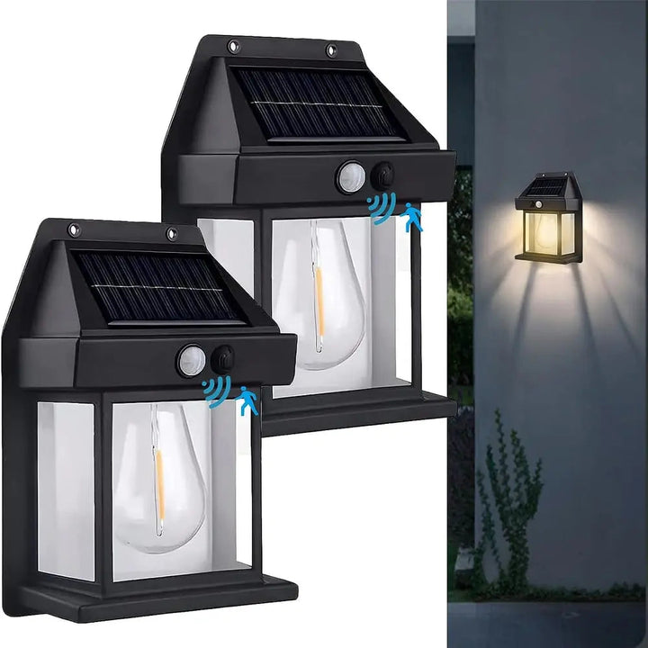 Solar-Wandlampe für den Außenbereich – Mit Bewegungsmelder & Dämmerungsautomatik