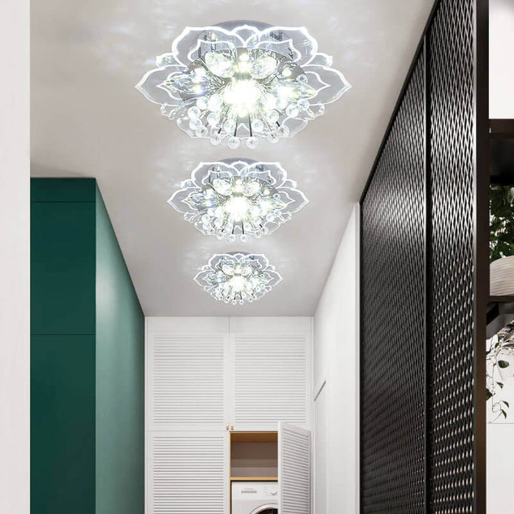 GlowPetal LED Kristall Deckenleuchte | Blumenförmig | Modernes Design | Energiesparend | Dekorative Beleuchtung