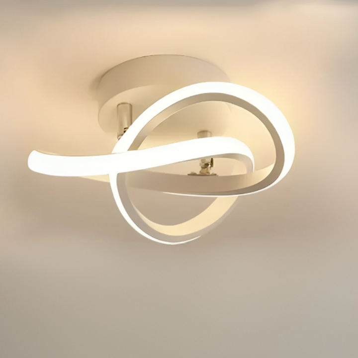 Moderne LED-Deckenlampe 18W | Kreatives Design mit 2 Ringen | Energiesparende Beleuchtung für Wohnzimmer & Büro 24 cm
