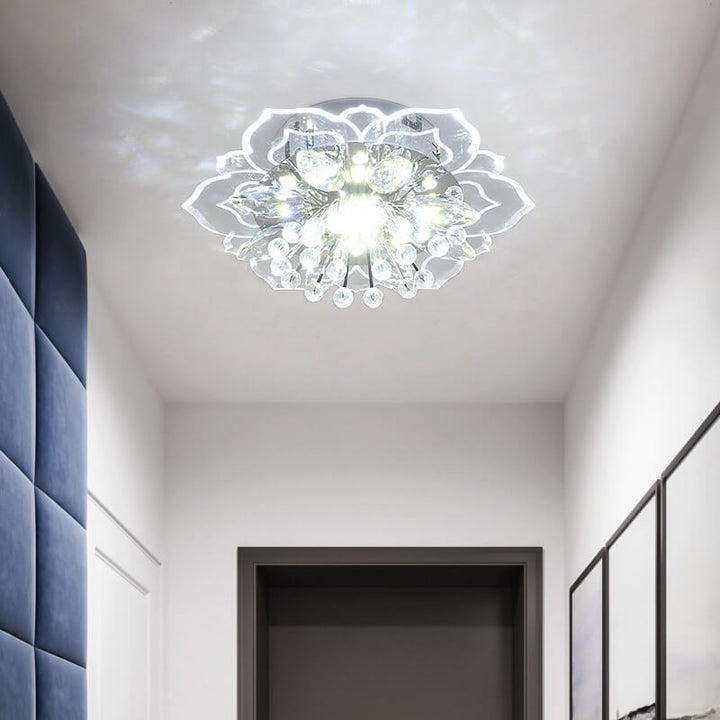 GlowPetal LED Kristall Deckenleuchte | Blumenförmig | Modernes Design | Energiesparend | Dekorative Beleuchtung