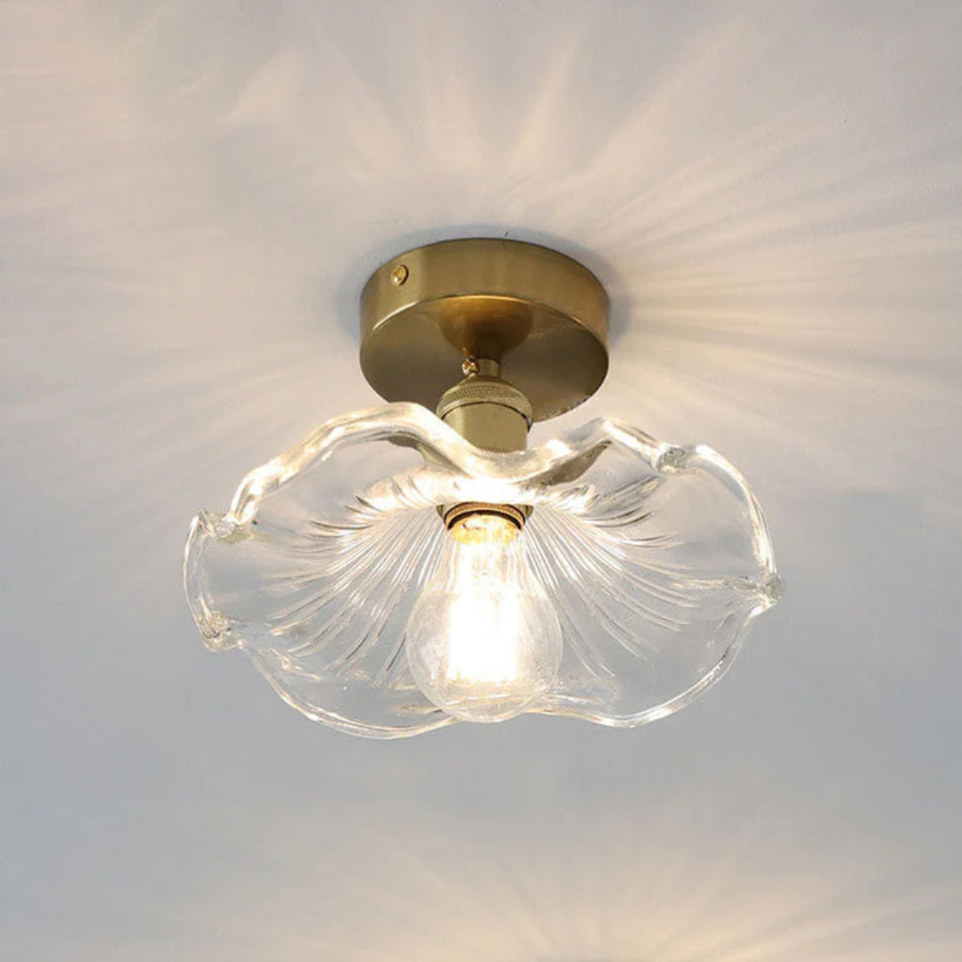 Glas Hibiskus Deckenlampe