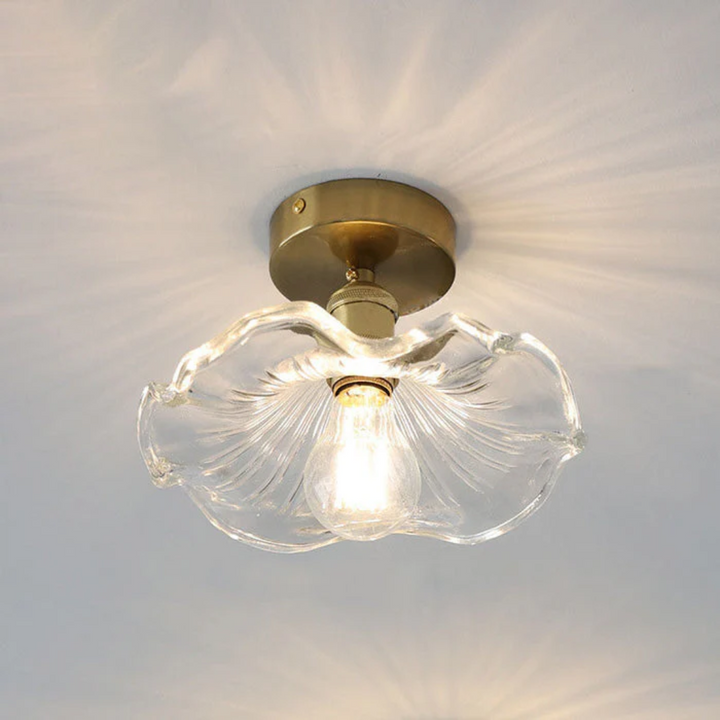 Glas Hibiskus Deckenlampe