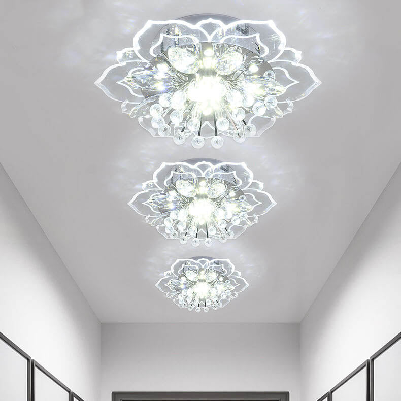 GlowPetal LED Kristall Deckenleuchte | Blumenförmig | Modernes Design | Energiesparend | Dekorative Beleuchtung