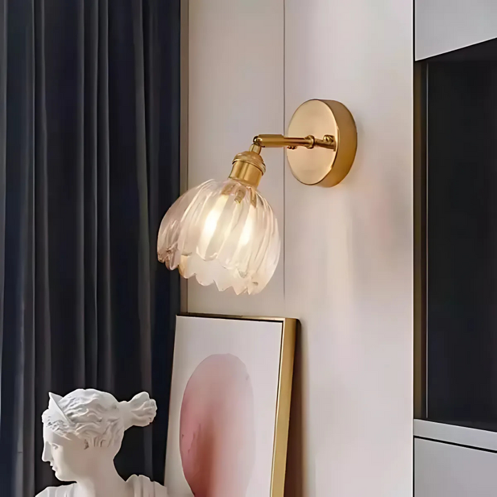 Retro-Glas-Wandlampe Tulpe