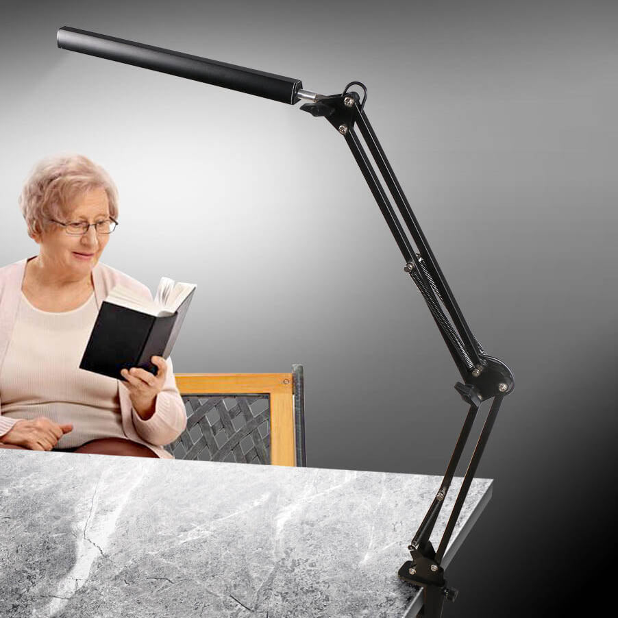 LED faltbare lange Arm Clip Augenschutz USB Lese Tischlampe