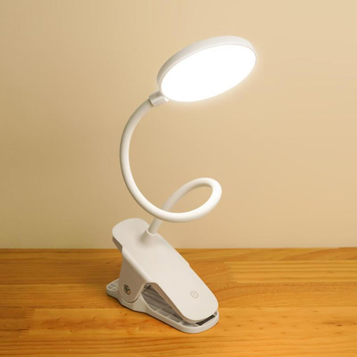Einfache LED Clip Schreibtischlampe Wiederaufladbar Augen Schutz Nachtlicht