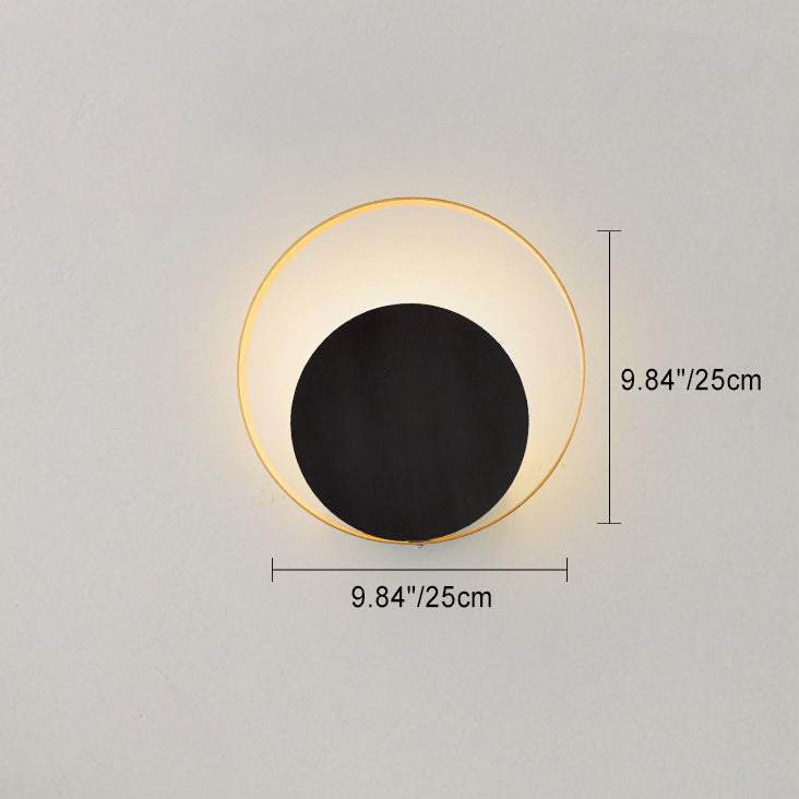 Moderner Minimalistischer Eisen-Kreis-Ring 1-Licht Wandleuchten Lampe für Schlafzimmer