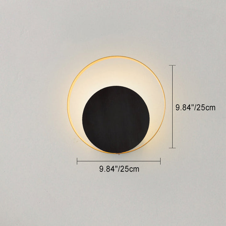 Moderner Minimalistischer Eisen-Kreis-Ring 1-Licht Wandleuchten Lampe für Schlafzimmer