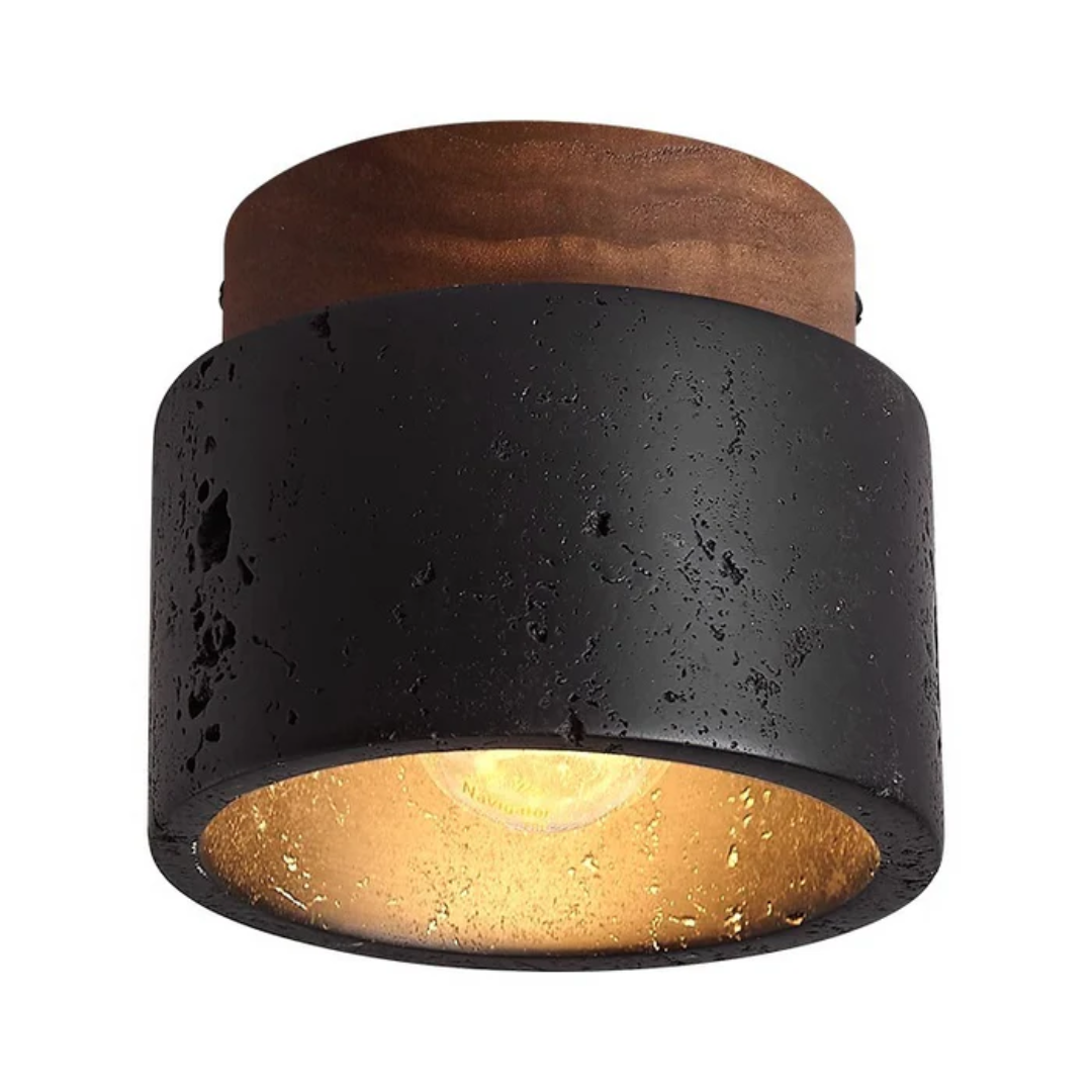 Deckenlampe mit Steinoptik