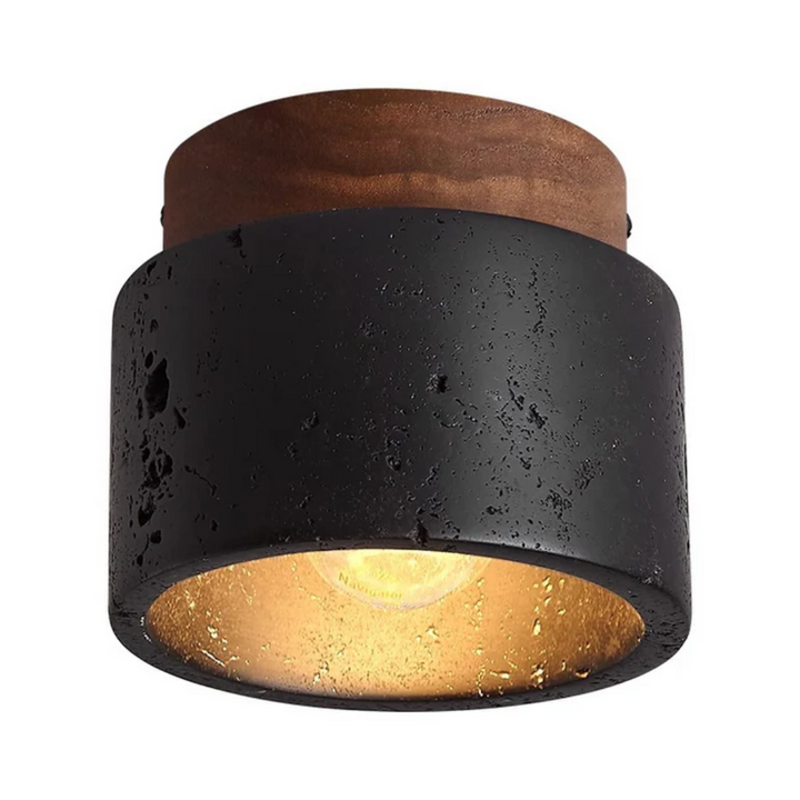 Deckenlampe mit Steinoptik