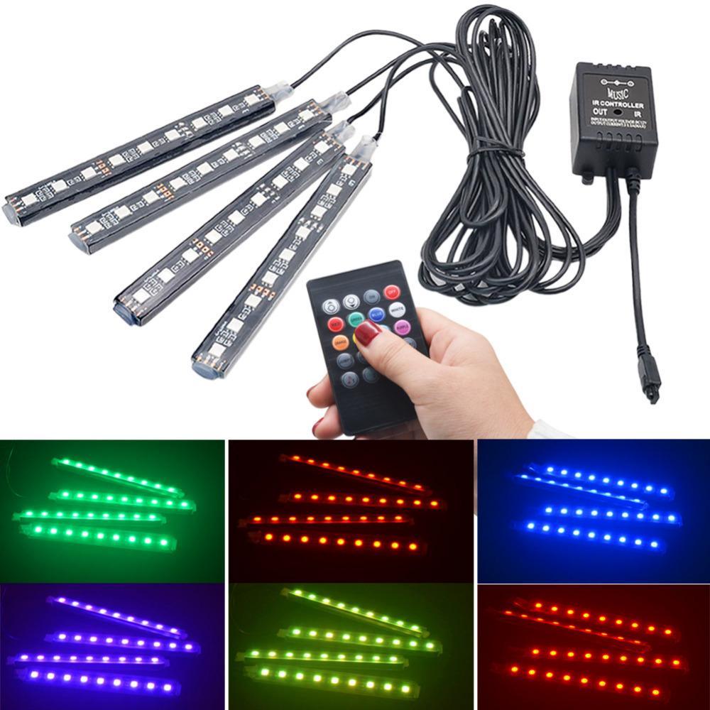 Auto RGB LED Streifenlicht Drahtlose Fernbedienung und Sprachsteuerung