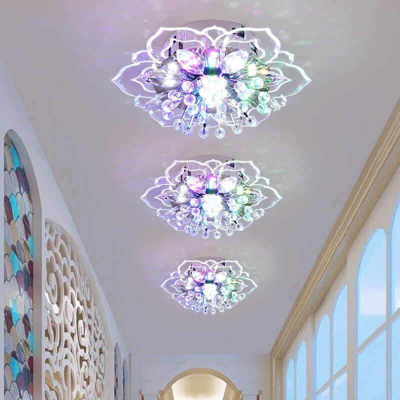 GlowPetal LED Kristall Deckenleuchte | Blumenförmig | Modernes Design | Energiesparend | Dekorative Beleuchtung