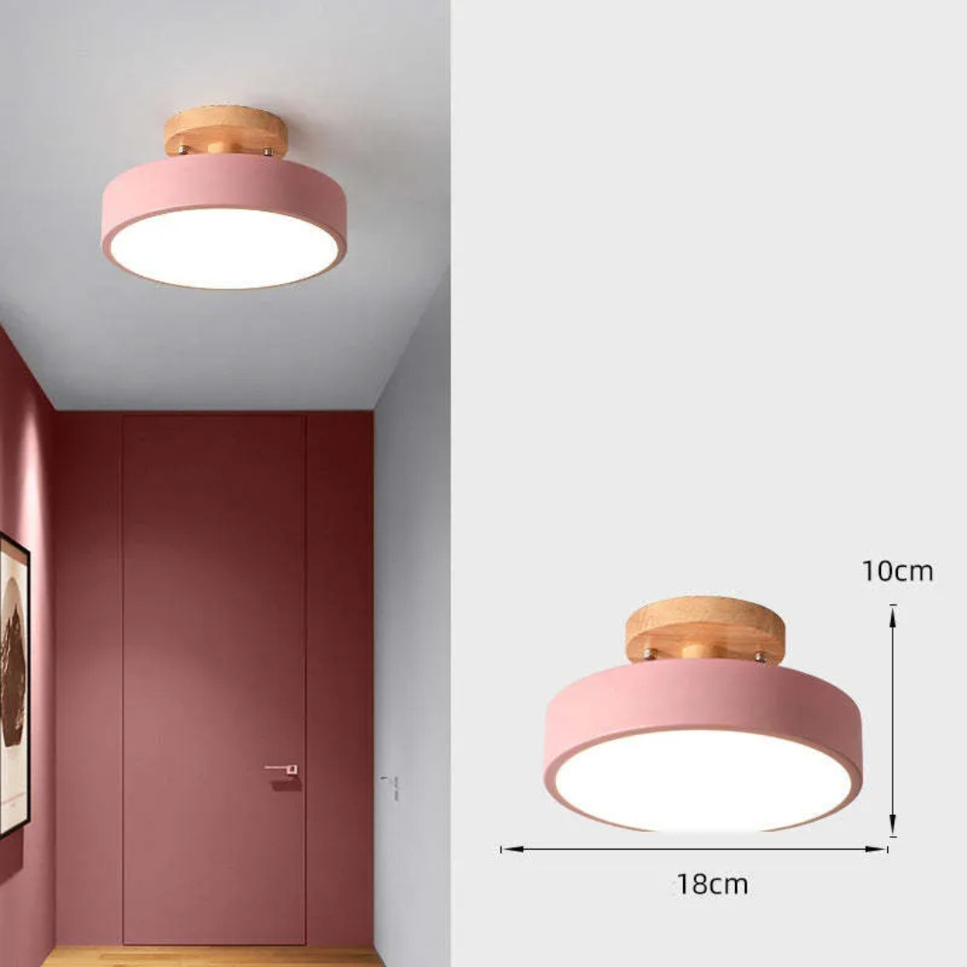 Holz LED Deckenlampe