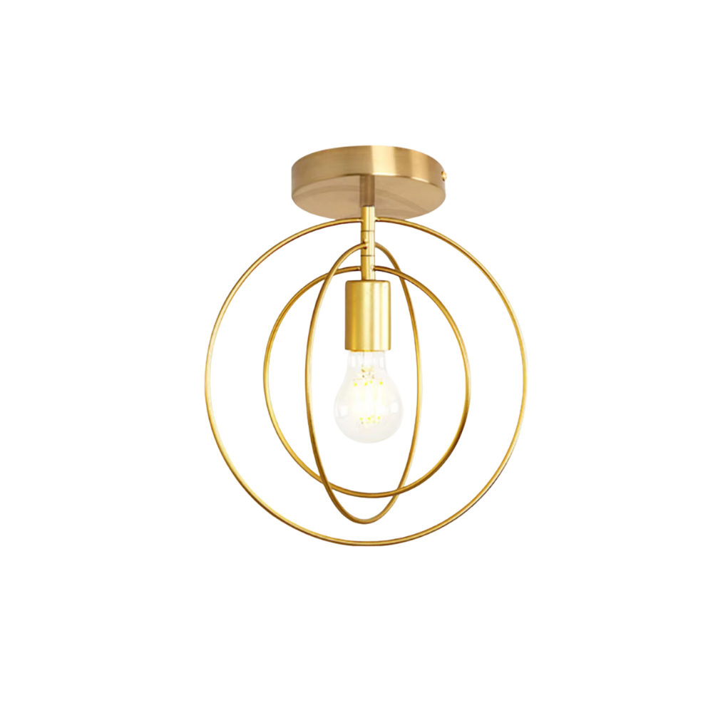 Moderne ringförmige Deckenleuchte Gold