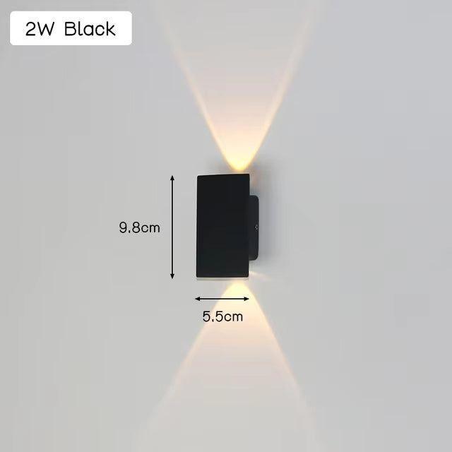 Leicht - Moderne wetterfeste LED-Wandleuchte aus Aluminium für den Außenbereich