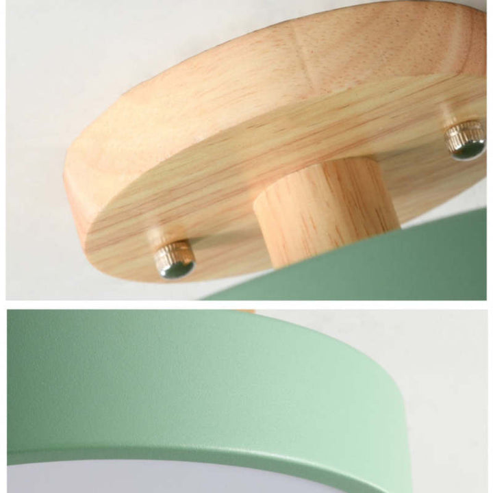 Moderne LED-Deckenleuchte aus Holz – Quinn Deckenlampe für Wohnzimmer, Flur, Schlafzimmer und Esszimmer
