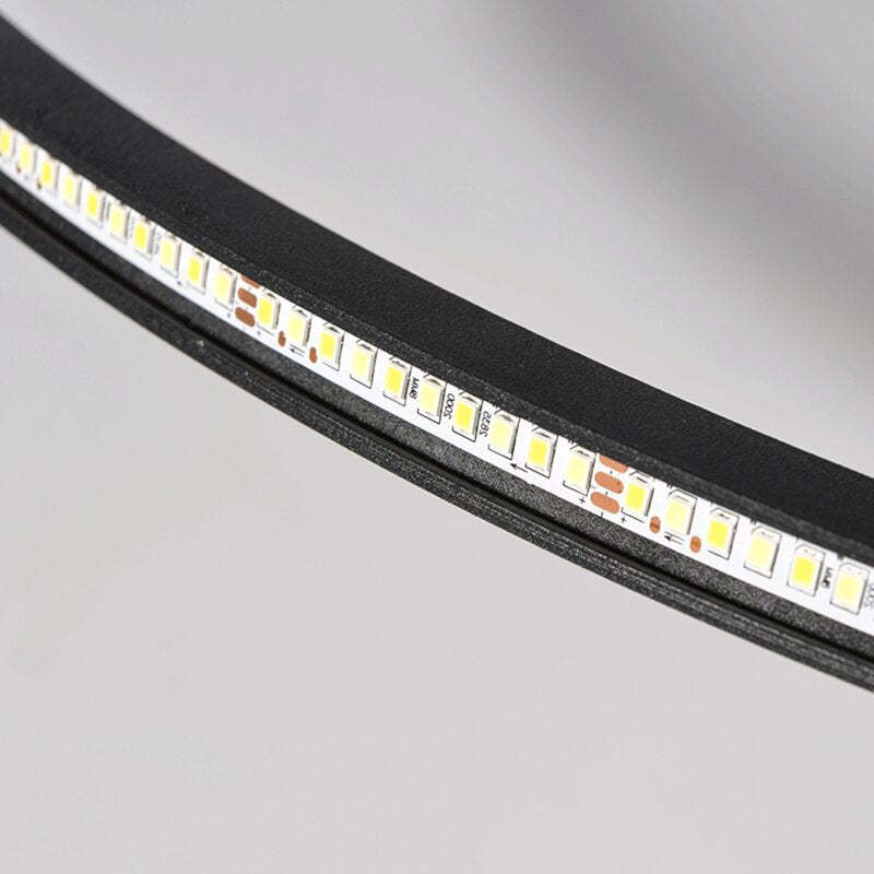 LunaNova - Moderne LED-Deckenleuchte Metall/Acryl für Wohn- und Schlafzimmer, Black/weißes Design