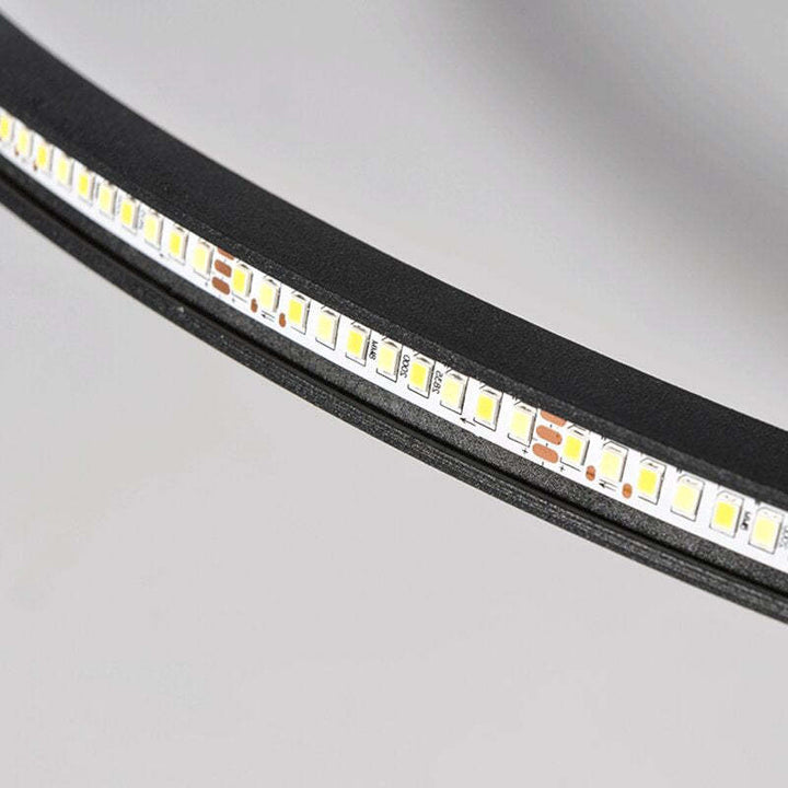 LunaNova - Moderne LED-Deckenleuchte Metall/Acryl für Wohn- und Schlafzimmer, Black/weißes Design