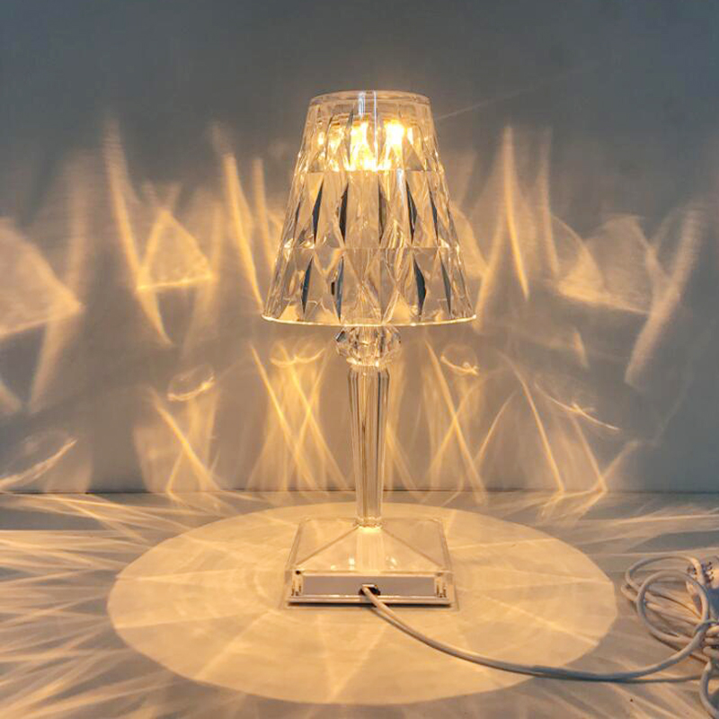 KristalGlow Touchlampe – Elegante Tischlampe mit Touchsensor und USB