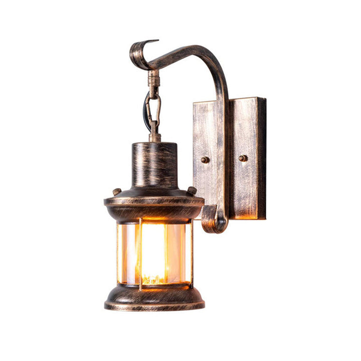 1 Licht Klar Glas Wandlampe Nautical Bronze Kerosin Hall Wandlichter