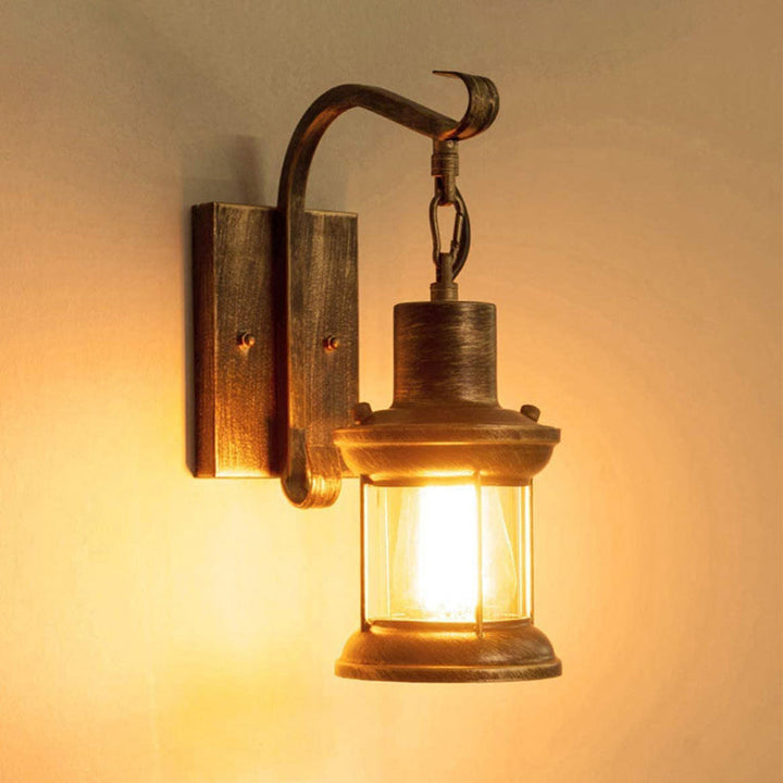 1 Licht Klar Glas Wandlampe Nautical Bronze Kerosin Hall Wandlichter