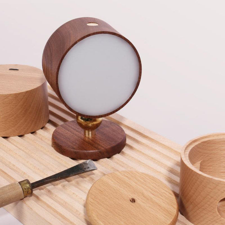 Einfache Holz USB wiederaufladbare Touch-Magnet LED Nachtlicht Wand sconces Lampe