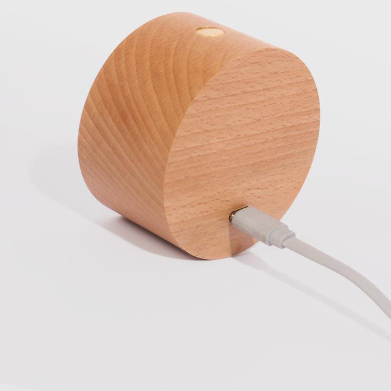 Einfache Holz USB wiederaufladbare Touch-Magnet LED Nachtlicht Wand sconces Lampe