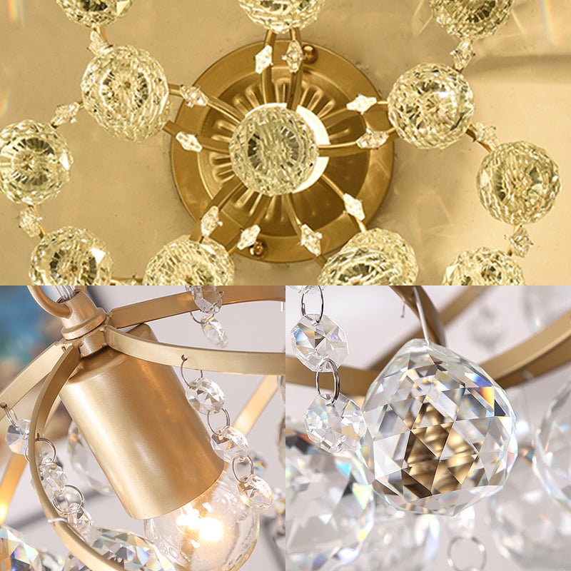 CrystalElegance Pendant - Luxus Deckenleuchte mit Messingakzenten