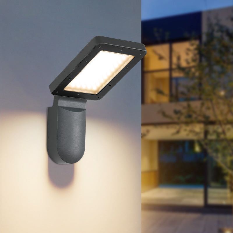 Außen Solar Bewegungsmelder Wandlampe mit verstellbarem Panel