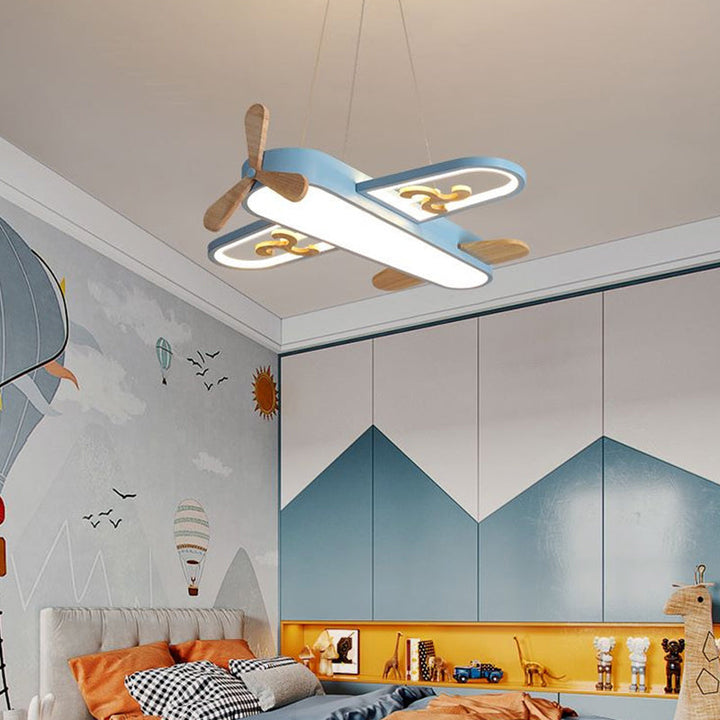LED Flugzeug Kinderzimmer Kronleuchter - SkyFlyer