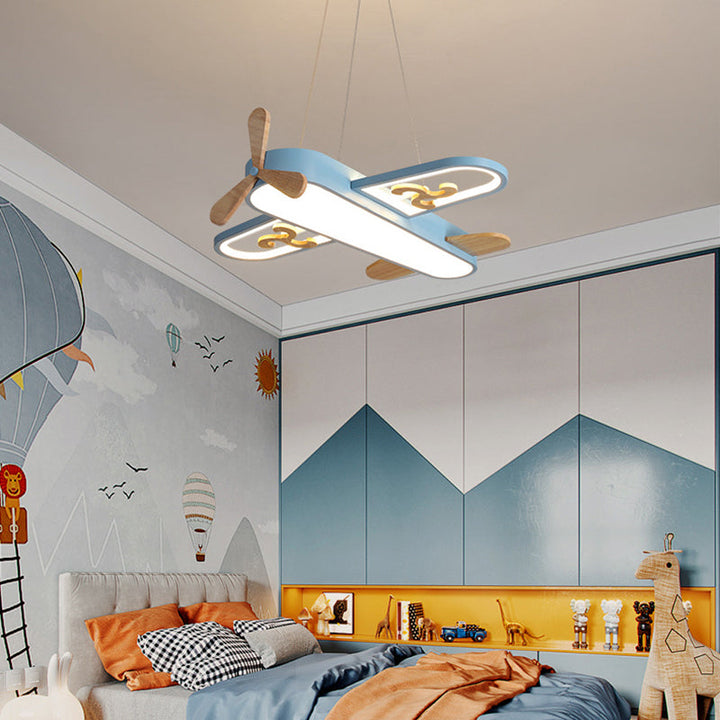 LED Flugzeug Kinderzimmer Kronleuchter - SkyFlyer