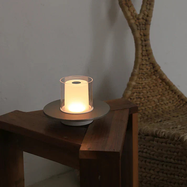 Glas Kerzen Tischlampe