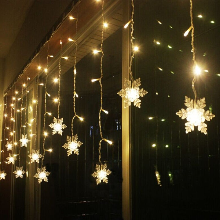 Schneeflocken Kaskade Lichterkette