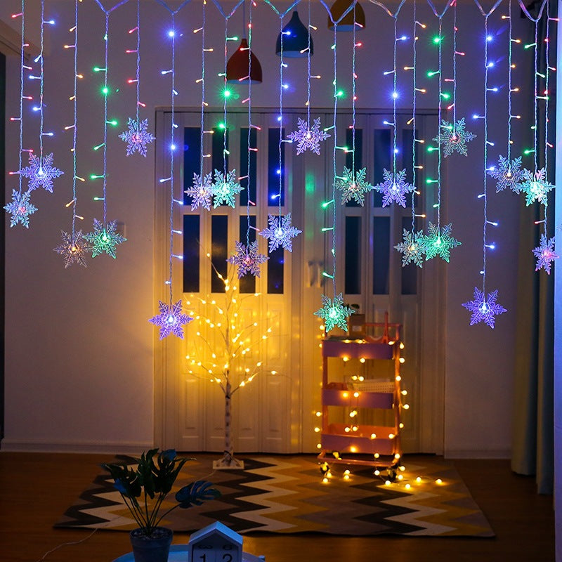 Schneeflocken Kaskade Lichterkette