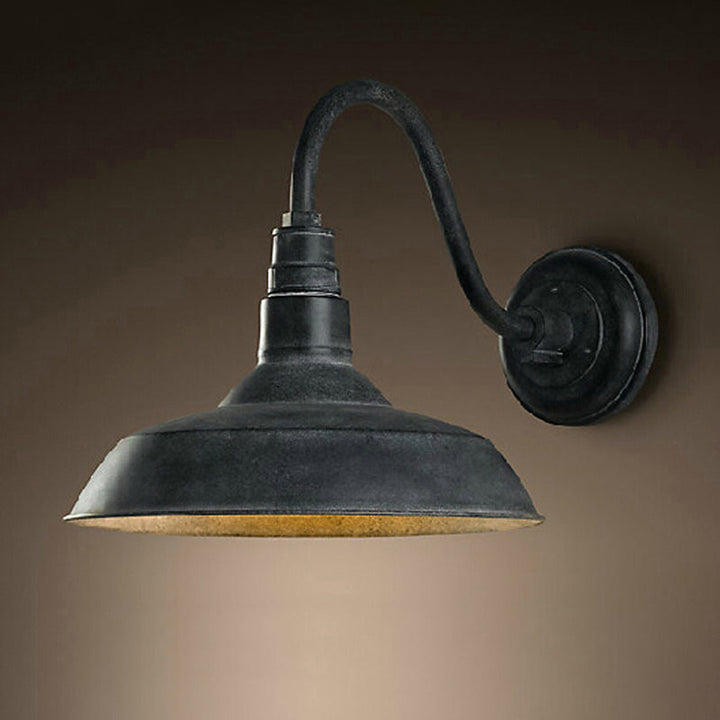 E27 Wandbeleuchtung Industrielle Topfdeckel-förmige Eisen Wandlampen