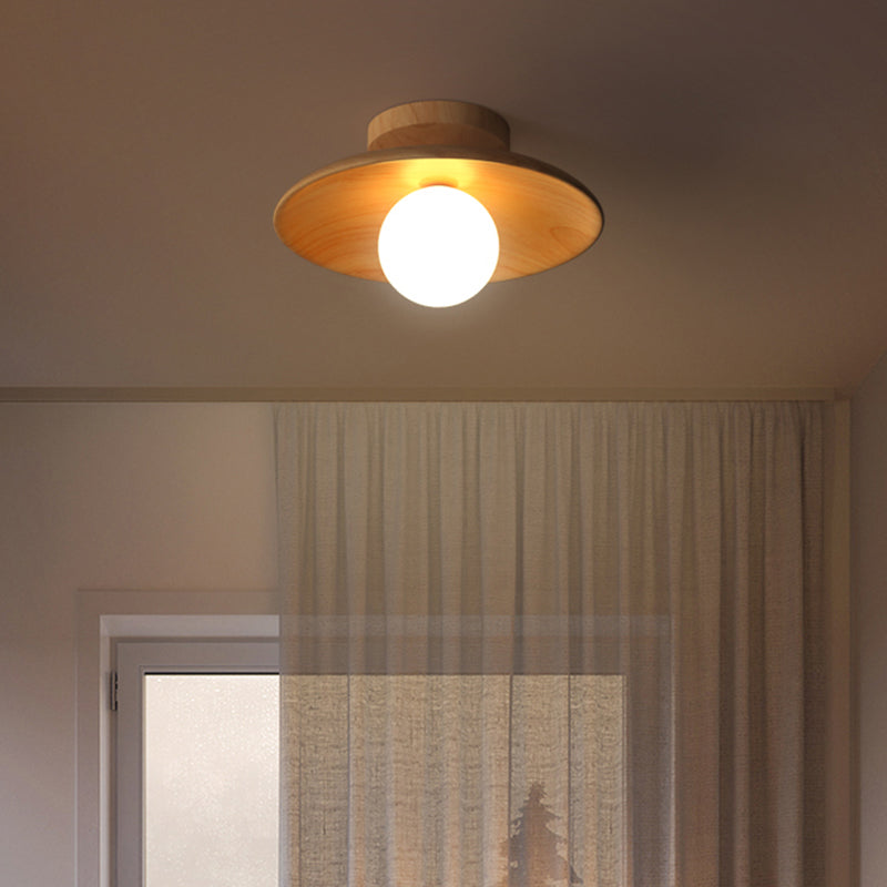 TimberGlow Deckenlampe – Holz Moderne Flurbeleuchtung