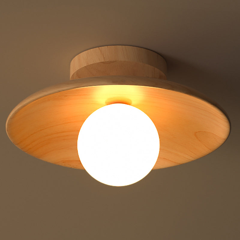 TimberGlow Deckenlampe – Holz Moderne Flurbeleuchtung
