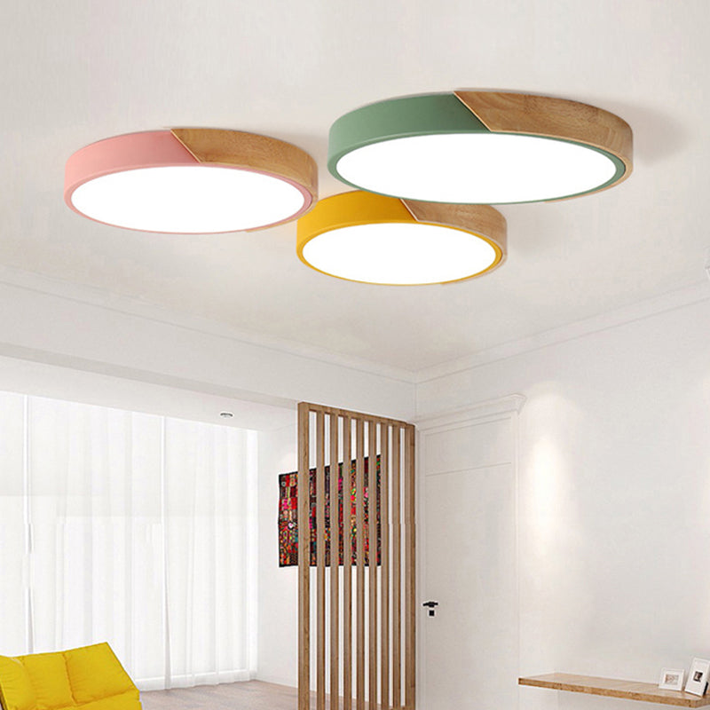 Moderne LED-Deckenlampe für Schlafzimmer - Energiesparendes Acryl- und Metall-Einbaulicht, verschiedene Farben