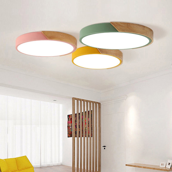 Moderne LED-Deckenlampe für Schlafzimmer - Energiesparendes Acryl- und Metall-Einbaulicht, verschiedene Farben