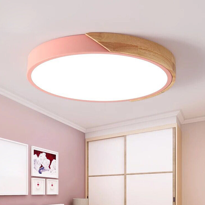 Moderne LED-Deckenlampe für Schlafzimmer - Energiesparendes Acryl- und Metall-Einbaulicht, verschiedene Farben