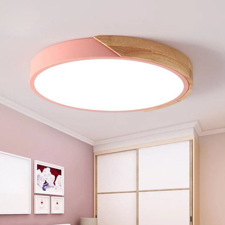 Moderne LED-Deckenlampe für Schlafzimmer - Energiesparendes Acryl- und Metall-Einbaulicht, verschiedene Farben