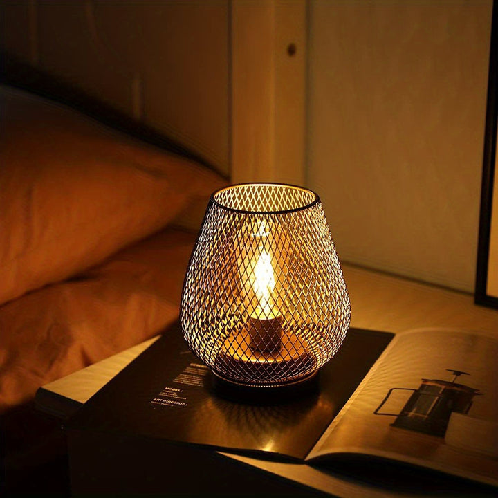 RusticMesh Tischlampen-Set Industrieller Stil und Atmosphärische Beleuchtung
