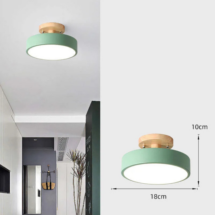 Holz LED Deckenlampe