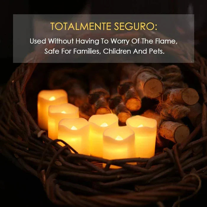 Set von 24 LED Flameless Kerzen - GlowFlicker