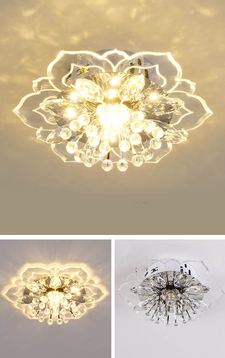 GlowPetal LED Kristall Deckenleuchte | Blumenförmig | Modernes Design | Energiesparend | Dekorative Beleuchtung