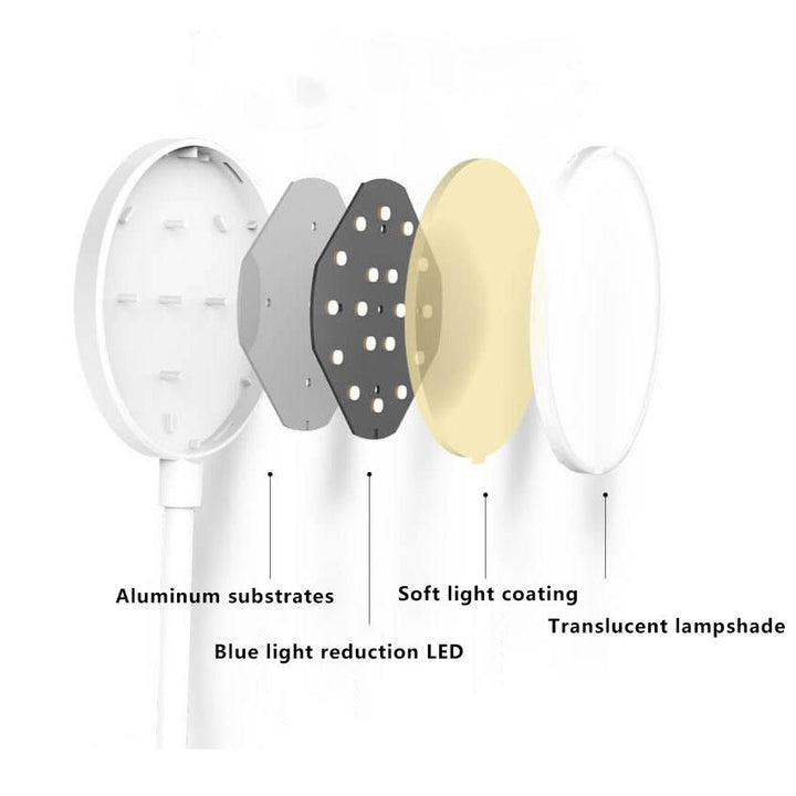 Einfache LED Clip Schreibtischlampe Wiederaufladbar Augen Schutz Nachtlicht