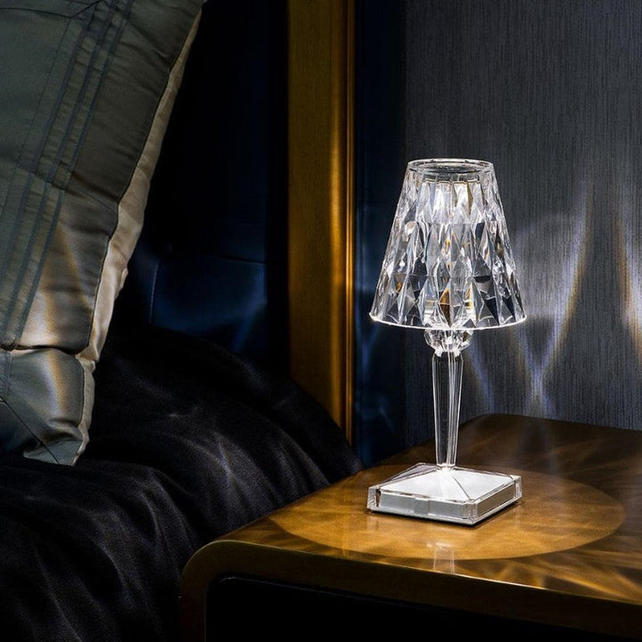 Kristall Tischlampe mit Touch-Steuerung - LumeCrystal