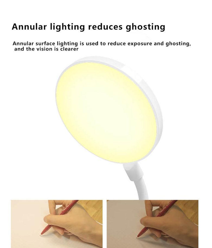 Einfache LED Clip Schreibtischlampe Wiederaufladbar Augen Schutz Nachtlicht